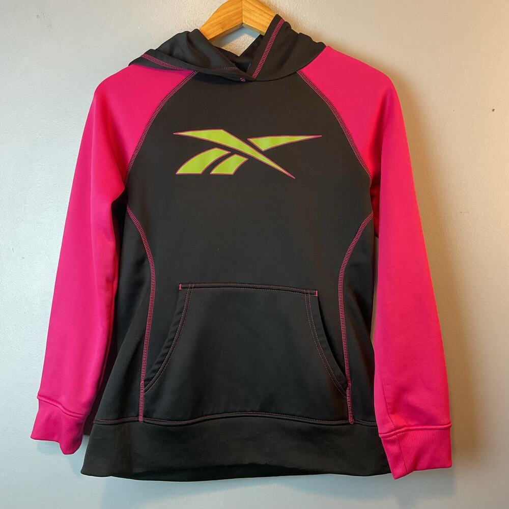 Girls Reebok Hoodie XL pink and black